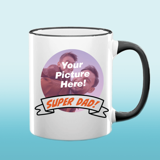 Mug (11 oz) Ceramic with black rim and handle