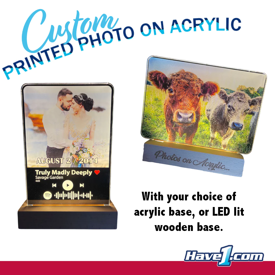 5x7 Photo Printed On Acrylic with Base