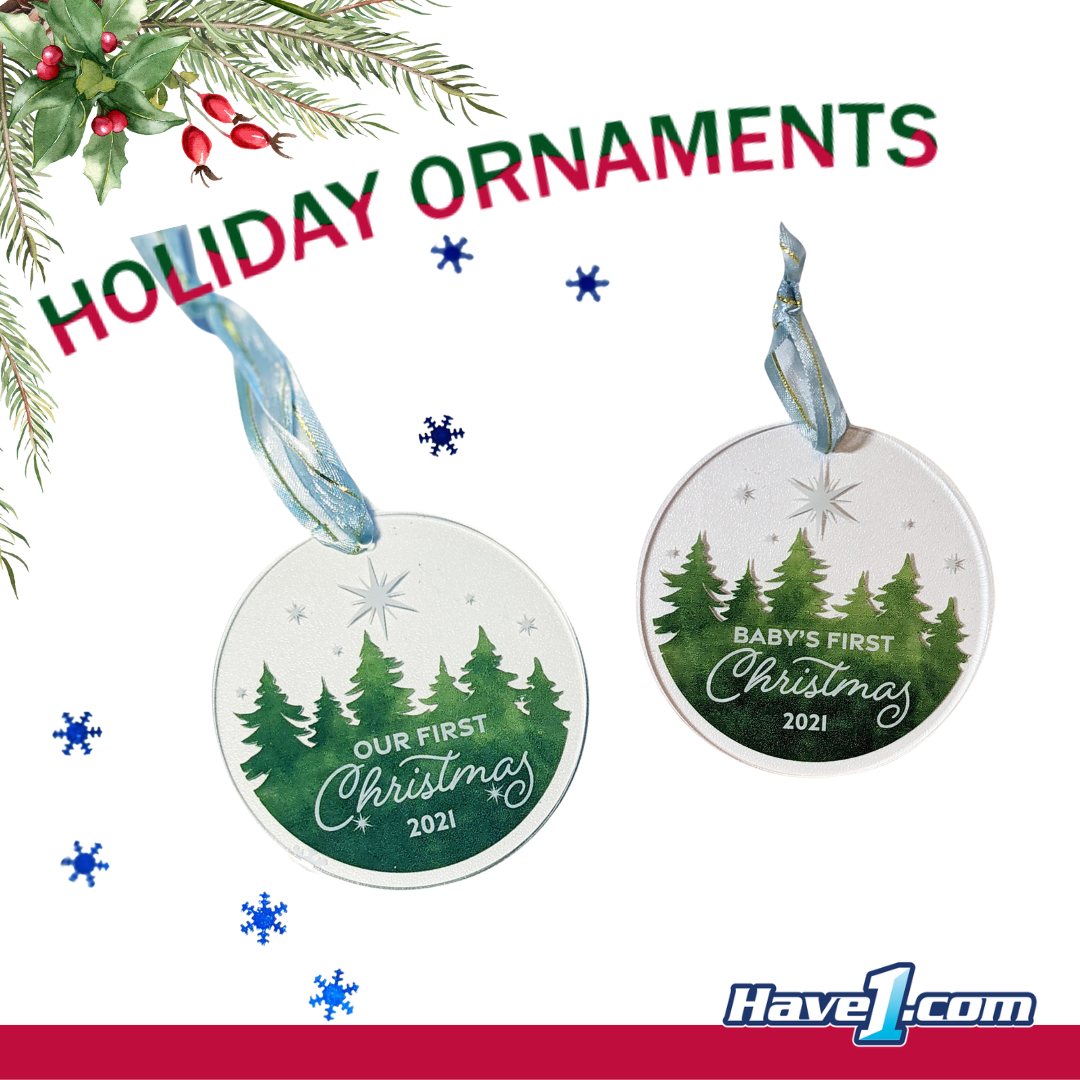 Printed Design Holiday Ornaments
